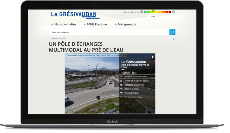 iframe de Gresivaudan et de l'intégration client dans l'interface de suivi de