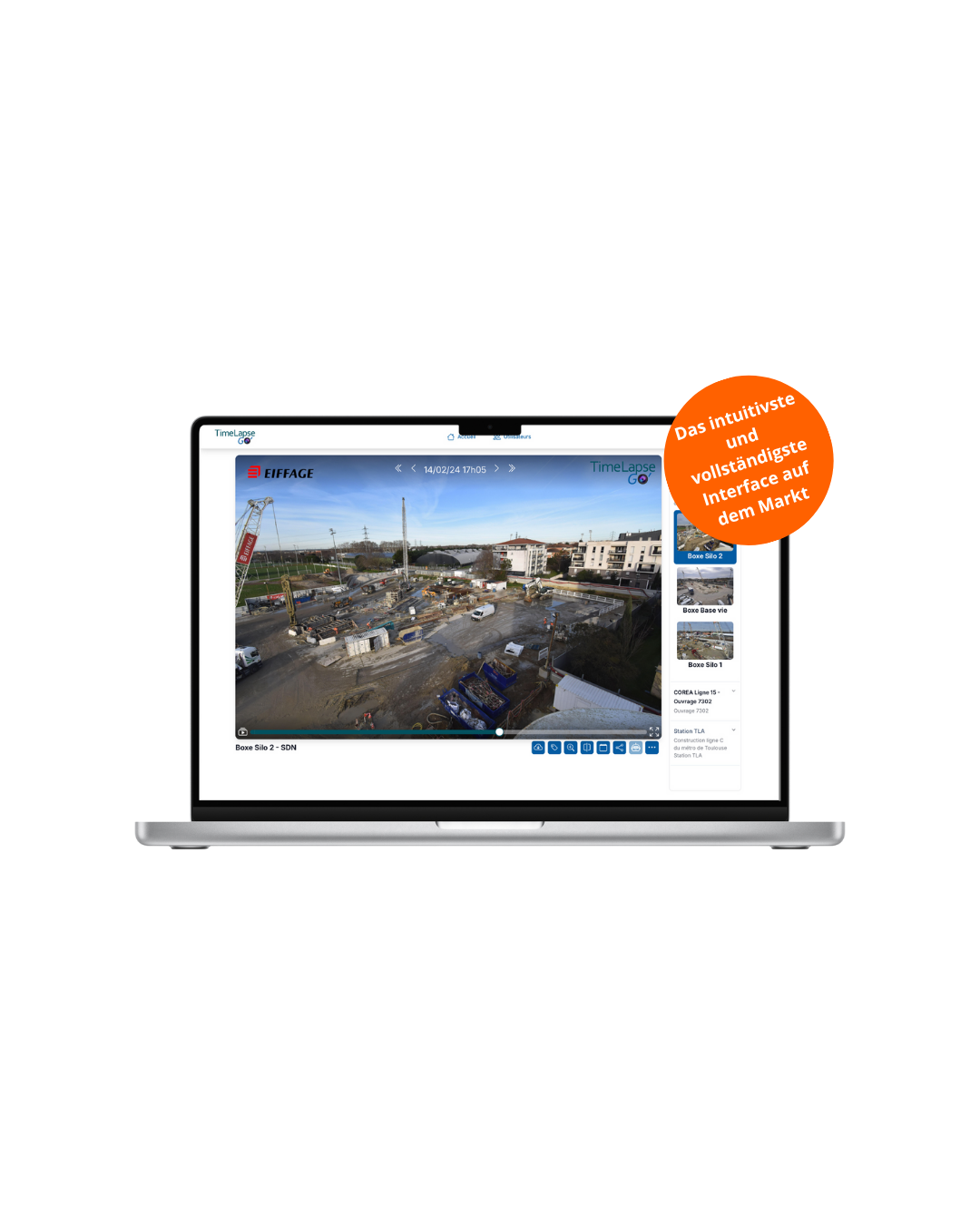un ordinateur portable avec une photo de notre interface de suivi